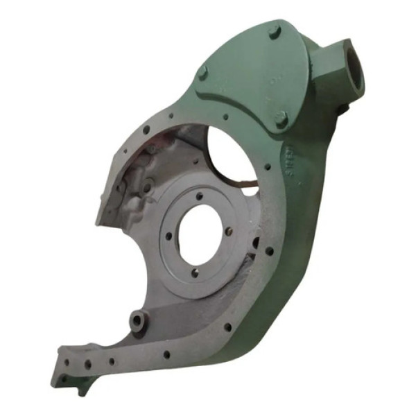 Tampa Flange Distribuição Motor Mb Om 352 364 366 Verde E Cinza