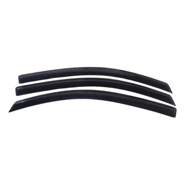Kit 3unidades Calha Porta Volkswagen Gol Parati Voyage Tech Preto