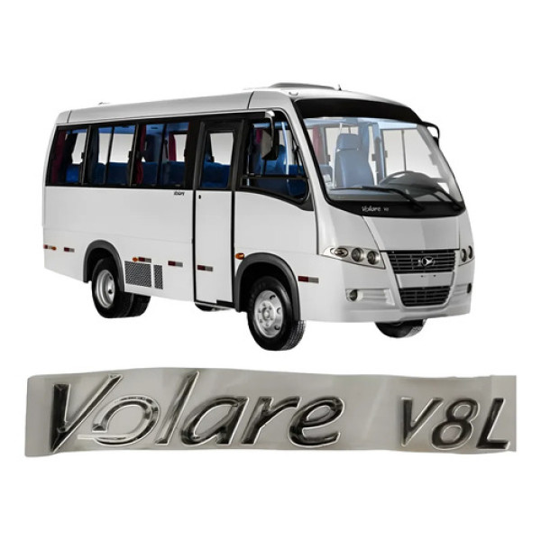 Adesivo Letreiro Onibus Volare V8l Cromado