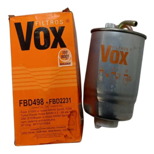 Filtro Combustivel Vox F1000 Mwm Sprint Mwm 4.2 F250 Fbd498