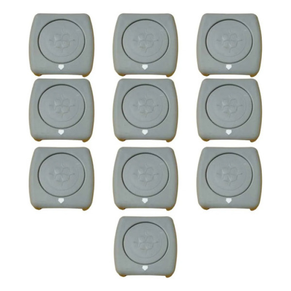 Kit Com 10 Porta Copos Onibus Busscar Cinza Claro  Cinza Claro