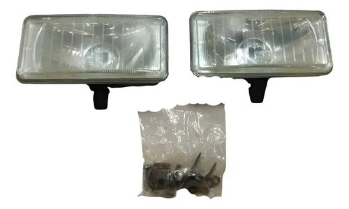 Par Farol Auxiliar Milha Retangular Sem Lâmpada  ZLG 5003 Branca