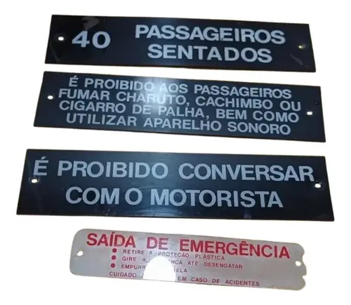 Conjunto Placas De Informação Diplomata Nielson