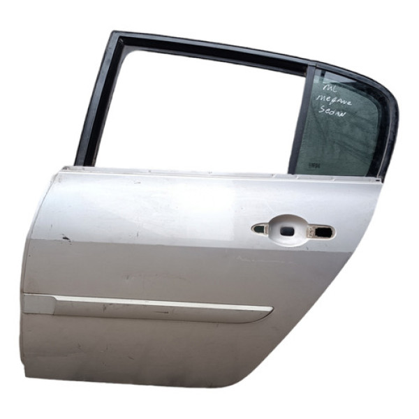 Porta Traseira Esquerda Megane Sedan 2007 A 2012 D Traseira Esquerdo Prateado
