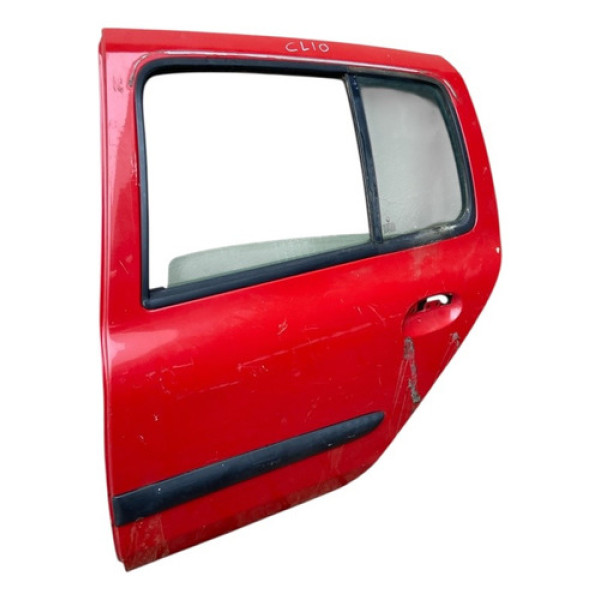 Porta Traseira Esquerda Renault Clio 20002/2012 Mw Traseira Esquerdo Vermelho