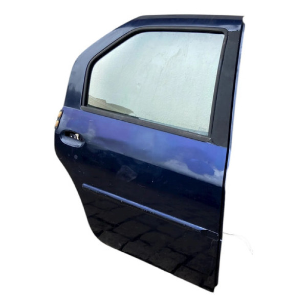 Porta Traseira Direita Renault Logan 2008/2013 Mw Traseira Direito Azul