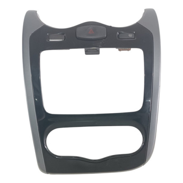 Moldura Central Painel Sandero 2012 2013 D Cx363 Preto Listras