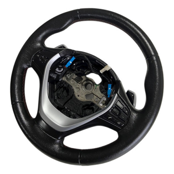 Volante Original Bmw 320i 2013/2015 Costura Vermelha Mw Preto
