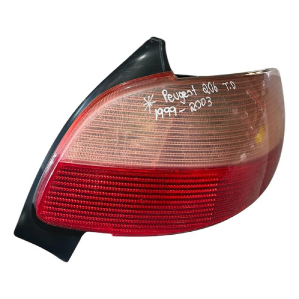 Lanterna Traseira Direita Peugeot 206 1999 A 2003 Cxg17m Direito/passageiro Vermelho
