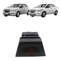 Botão Pisca Alerta Gm Onix Prisma  2013 2014 2015 2016 2020 Preto
