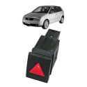 Botão Interruptor Pisca Alerta Volkswagen Polo 2003 2006 Preto Preto