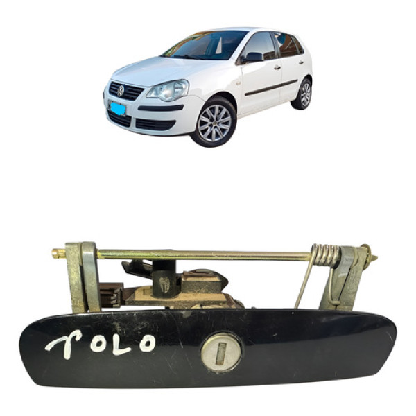 Puxador Tampa Traseira Polo Hatch No6q6827565-b Orig. Vw Preto Traseira