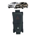 Botão Pisca Alerta Trava Renault Logan Sandero 2015 A 2021 Preto