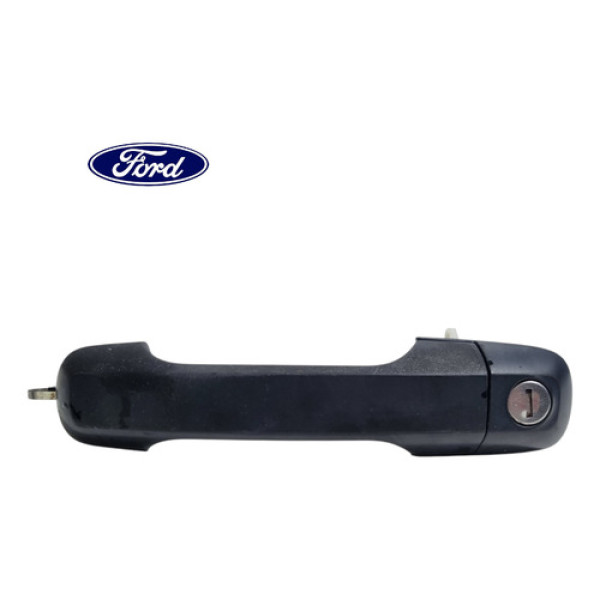 Maçaneta Externa Dianteira L.e Ford Fiesta 2003 A 2013 Preto Dianteira