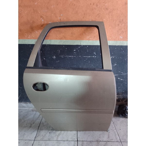 Porta Traseira L.d Gm Meriva 2003 A 2012 Original C/nf Traseira L.d Prata/bege Metálico