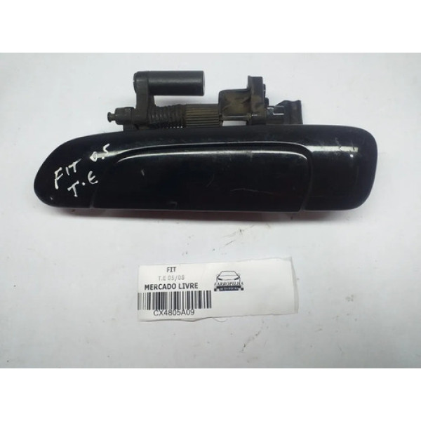 Maçaneta Externa Traseira L.e Honda Fit 05/08 Preto Traseira