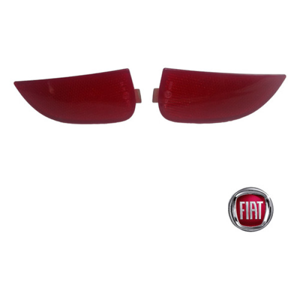 Refletor Olho De Gato Traz. Fiat Palio Att 2012/2019 Par Vermelho
