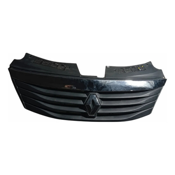Grade Parachoque Dianteiro Renault Logan 2011-2013 Preto Fosco
