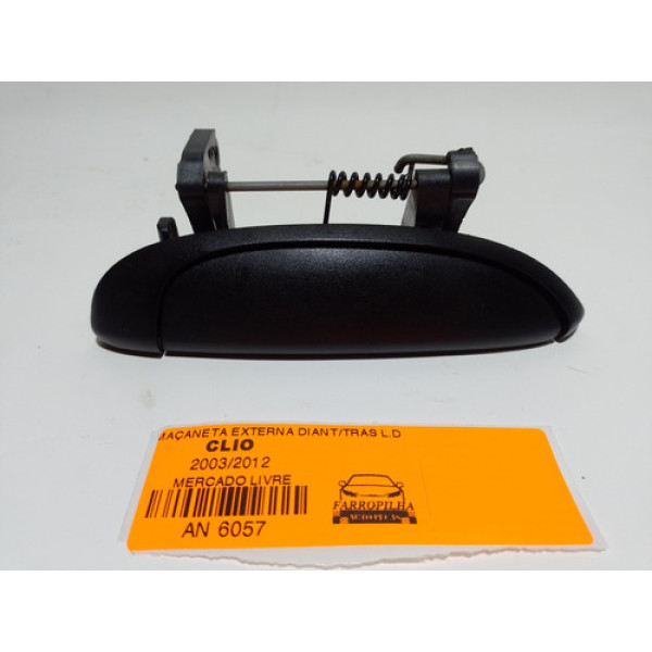 Maçaneta Externa Diant/tras L.d Renault Clio 2003/2012 Preto Dianteira/traseira