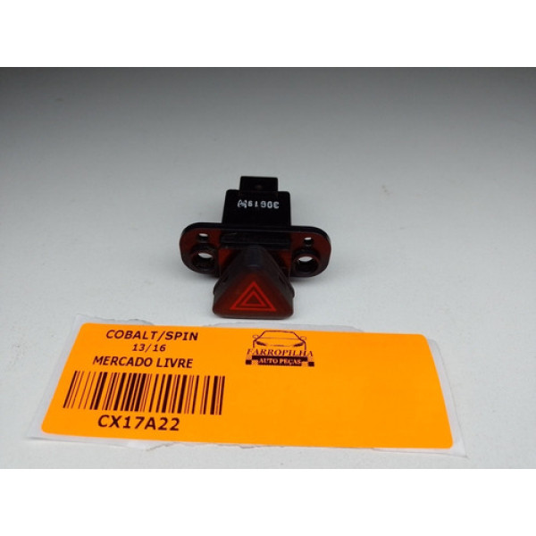 Botão Alerta Gm Cobalt / Spin 2013/2016 Pn:202007553 Vermelho