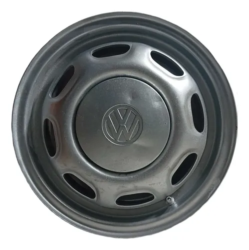 Roda R13 Vw Gol Quadrado Boca De Fogao Prateado