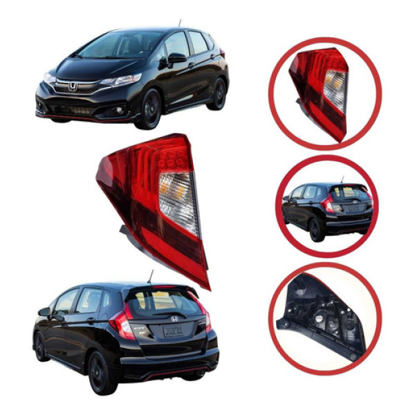 *lanterna Esquerda Honda Fit Com Led 2015 A 2018