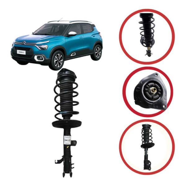 Amortecedor Citroen C3 Esquerdo Completo 2023  A 2024 Origin