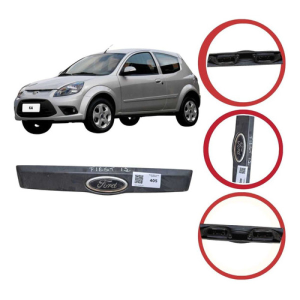 Moldura Tampa Traseira Ford Ka 2010 A 2013 Preto