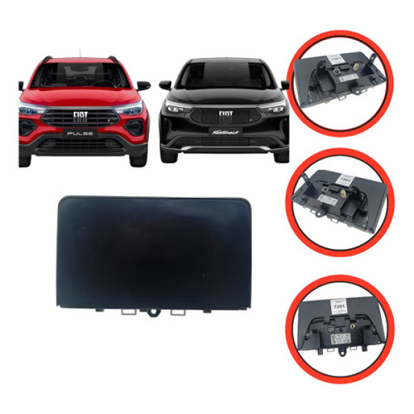 Tela Multimídia Fastback/pulse 10 Polegadas 2022 2023 2024 Preto