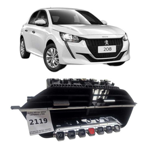 Difusor Ar Central Comando Ar Peugeot 208 