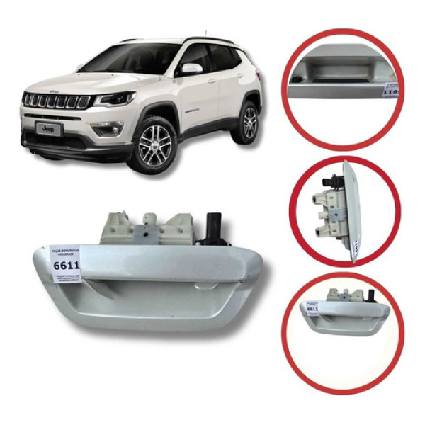 Maçaneta P/mala Jeep Compass Branco Dois Sensores 2017a2021