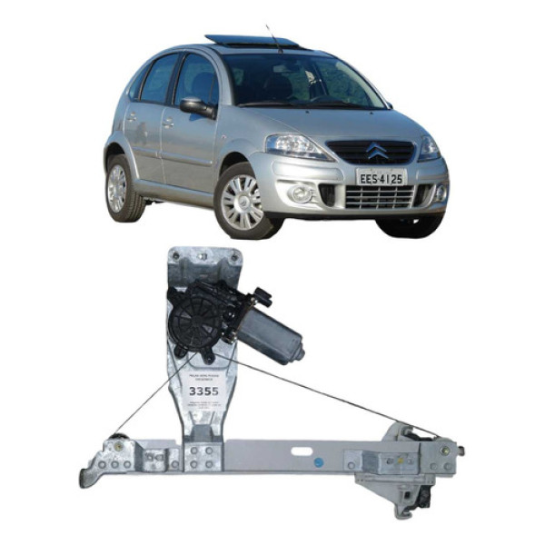 Máquina Vidro Elétrico Traseiro Direito Citroen C3 2003/2012