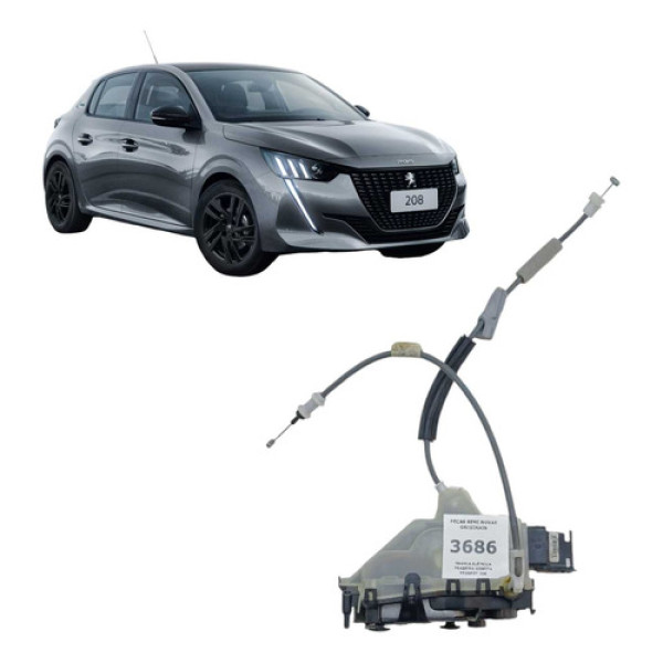 *tranca Elétrica Traseira Direita Peugeot 208 2021/2024