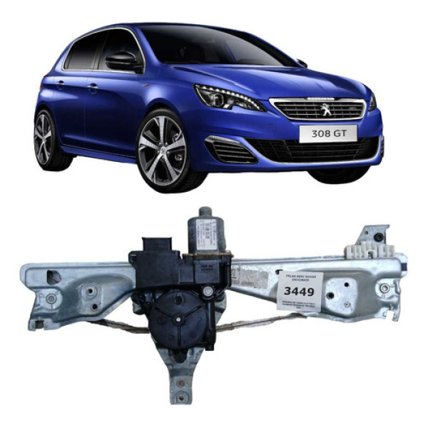 Máquina Do Vidro Elétrico Traseira Esquerda Peugeot 308
