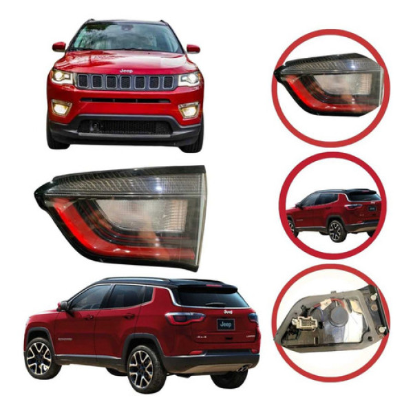 Lanterna Direita Mala Jeep Compass Com Led Ano 2022 A 2025 Direito/passageiro Vermelho