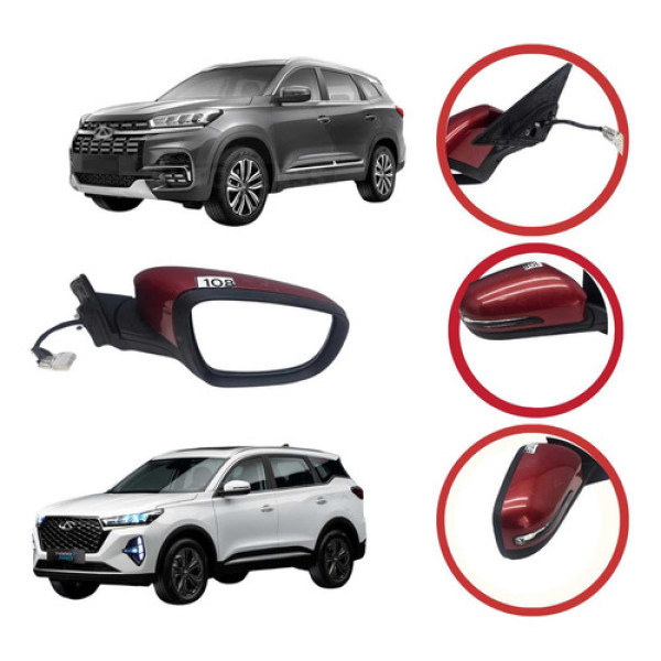*retrovisor Esquerdo Chery Tiggo 7 E Tiggo 8 Sem Câmera