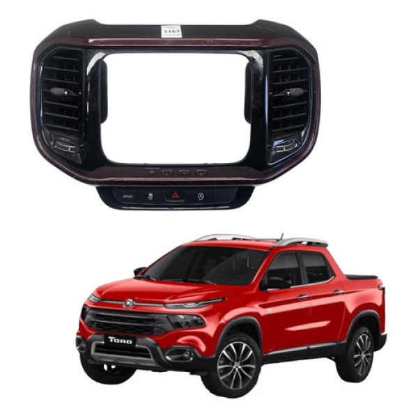 Moldura  Marrom  Difusores Comando Do Pisca Alerta Fiat Toro