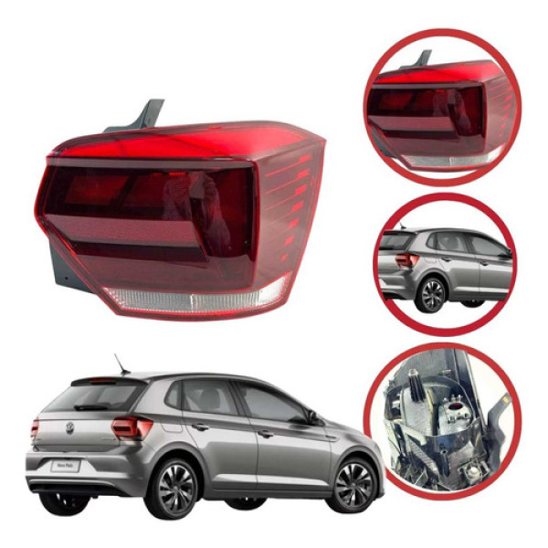 *lanterna Traseira Direita Volkswagen Polo 2018 A 2022