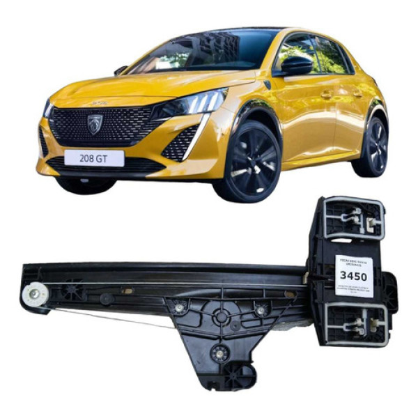 Máquina Do Vidro Elétrico Traseira Direita Peugeot 208 21/24