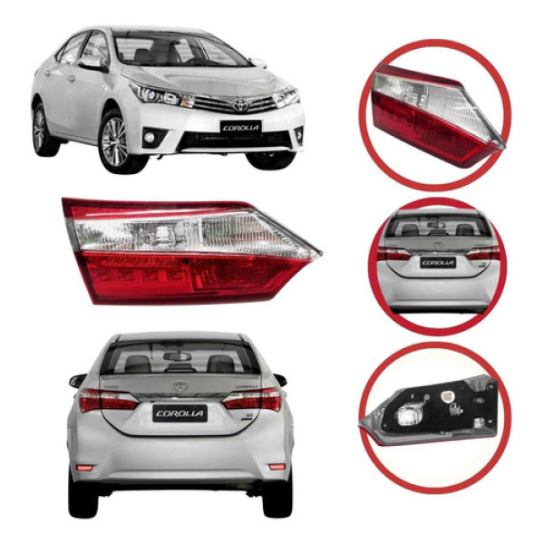 Lanterna Esquerda Da Tampa Toyota Corolla 2015 A 2017 C/ Led