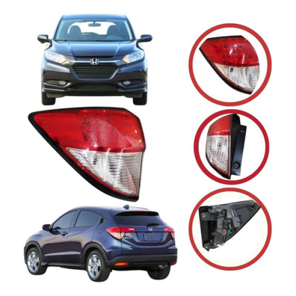 Lanterna Esquerda Honda Hr-v 2015 A 2018 Com Led Original