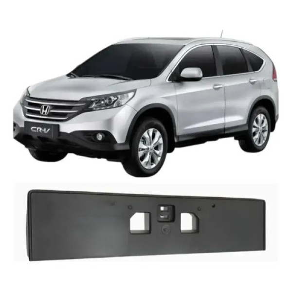 Suporte Moldura Placa Frontal Honda Crv 2012 A 2015 Plástico Resistente