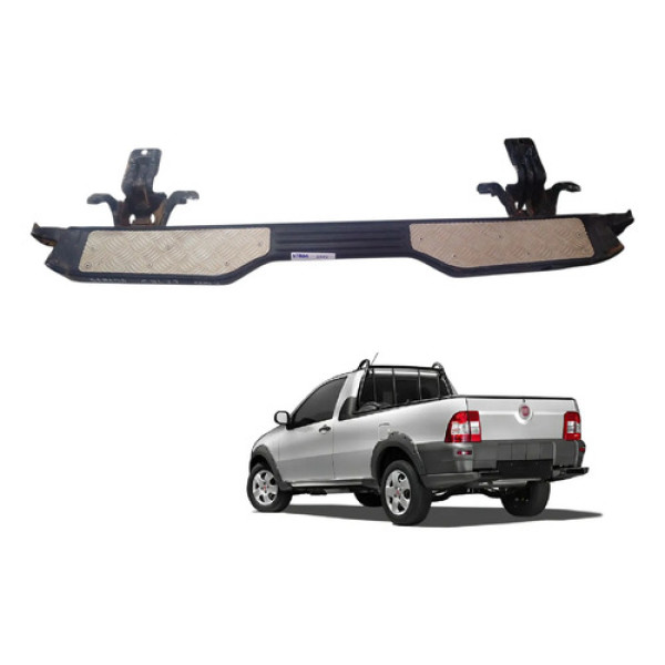 Pisante Apoio Pé Traseiro Fiat Strada 98 99 2000 2001 2006 Preto