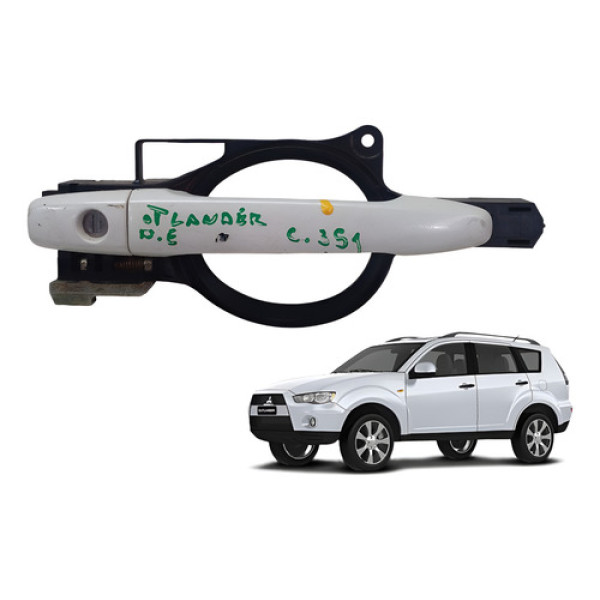 Maçaneta Porta Dianteira Esquerda Outlander 2010/13 Branco Dianteira