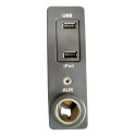 Entrada Usb iPad Auxiliar Acendedor 12v Land Rover Evoque Preto