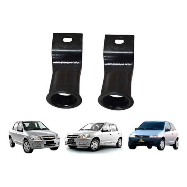 Par Suporte Radiador Gm Celta 2001 A 2016 Prisma 2007 2012 Preto