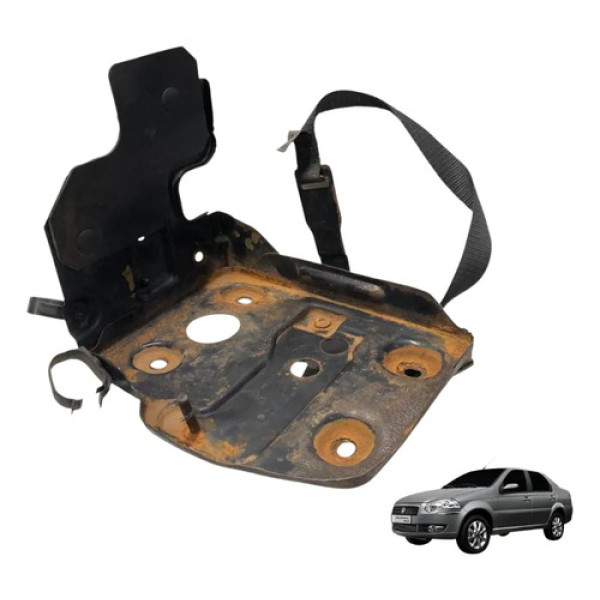 Suporte Caixa Bateria Fiat Grand Siena 2012 A 2018 Preto