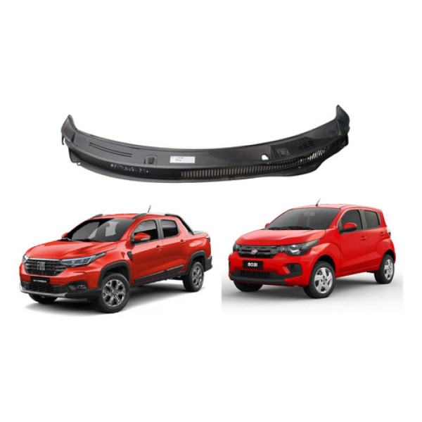 Grade Churrasqueira Fiat Mobi Nova Strada Original 100228081 Preto Fosco