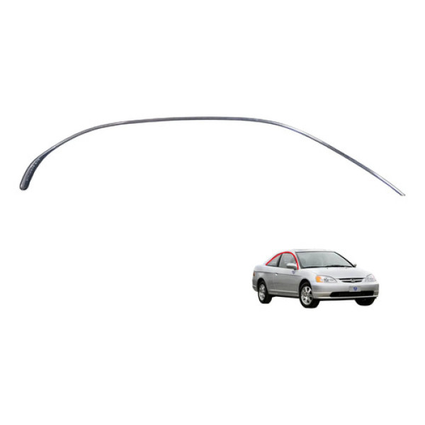 Friso Lateral Superior Direito Cromado Civic 2001 2006 Preto
