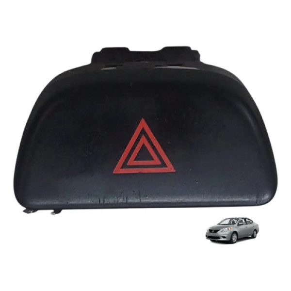 Botao Pisca Alerta Nissan March E Versa 2012 A 2014 Preto